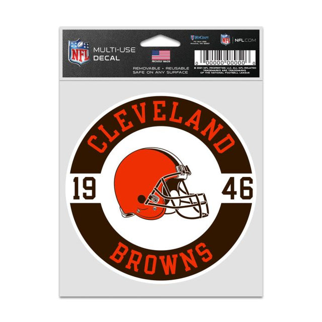 Calcomanías para fanáticos con el parche de los Cleveland Browns de 3,75" x 5"