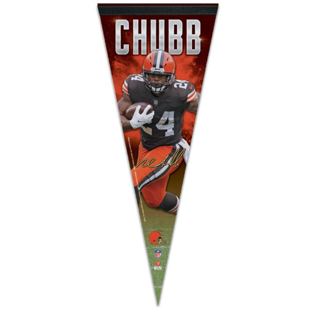 克利夫兰布朗队优质锦旗 12 英寸 x 30 英寸 Nick Chubb