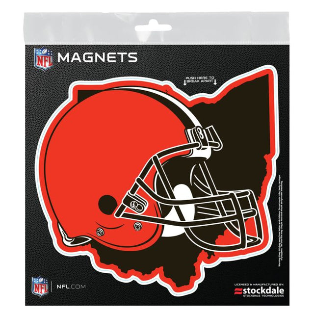 Imanes para exteriores de los Cleveland Browns STATE de 6" x 6"