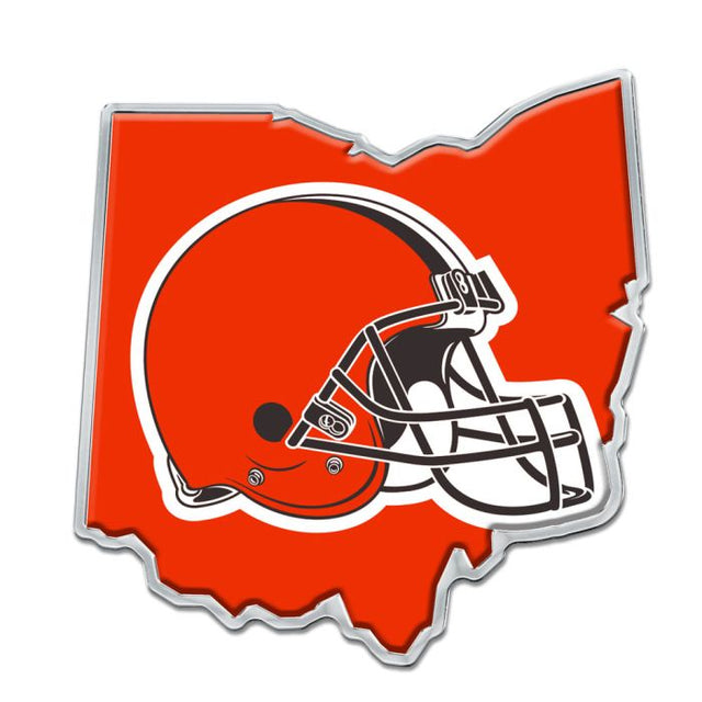 Emblema acrílico para automóvil con forma de estado de los Cleveland Browns