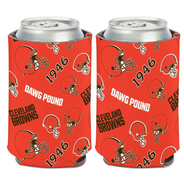 Enfriador de lata con estampado disperso de los Cleveland Browns, 12 oz.