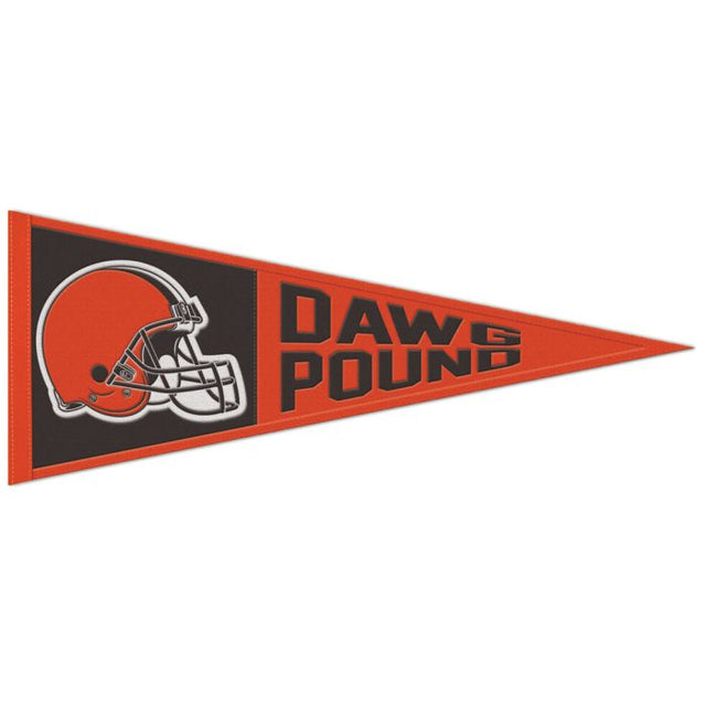 Banderín de lana con el eslogan de los Cleveland Browns, 13" x 32"