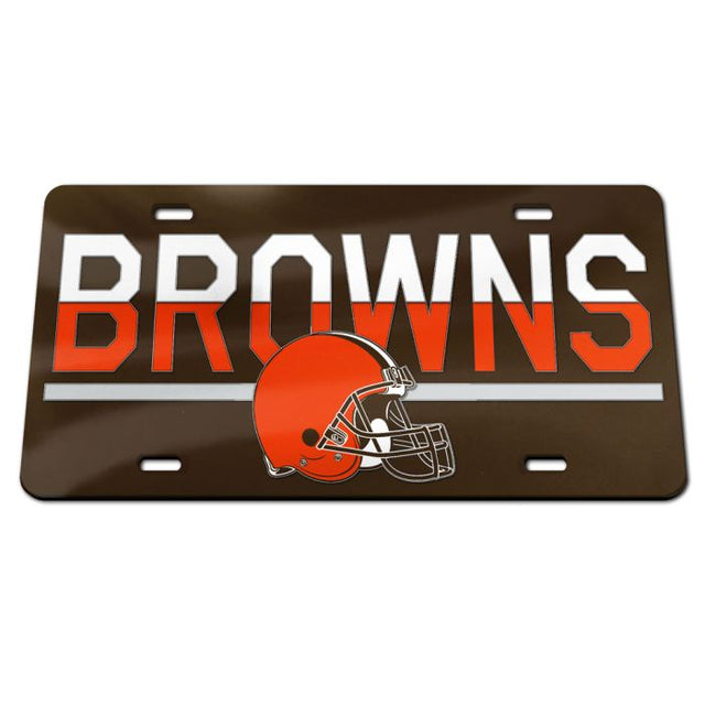 Placa de matrícula acrílica especial de los Cleveland Browns