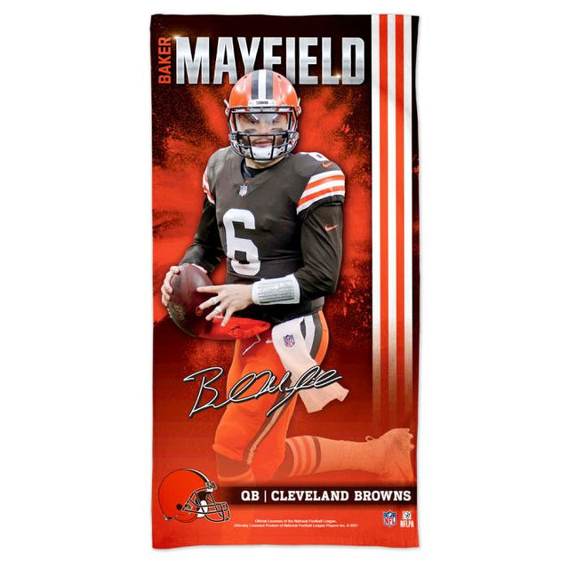 Toalla de playa Spectra de los Cleveland Browns de 30" x 60" de Baker Mayfield