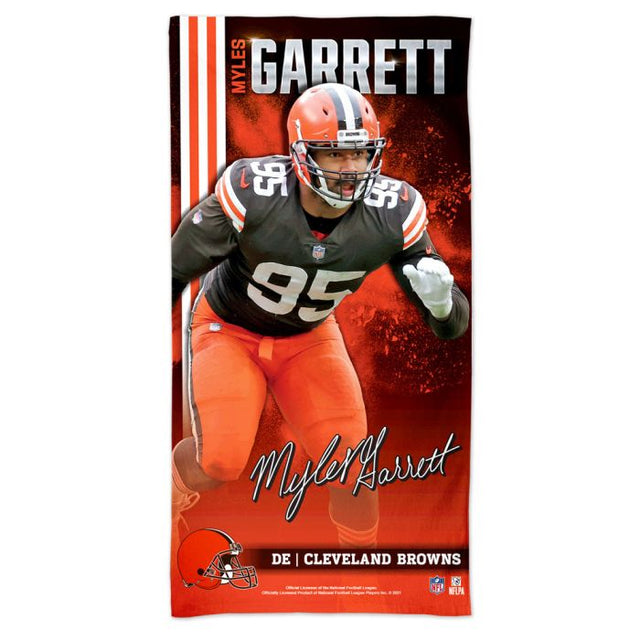 克利夫兰布朗队 Spectra 沙滩巾 30 英寸 x 60 英寸 Myles Garrett