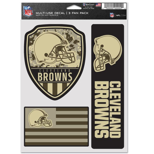 Cleveland Browns Standard Multi Use 3 Fan Pack