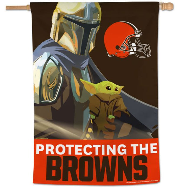 Cleveland Browns / Star Wars Mandalorian Vertical Flag 28" x 40"