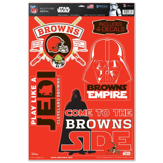 Calcomanía multiusos de Star Wars de los Cleveland Browns, 11 x 17 pulgadas