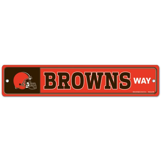 Cleveland Browns Street / Zone Sign 3.75" X 19"