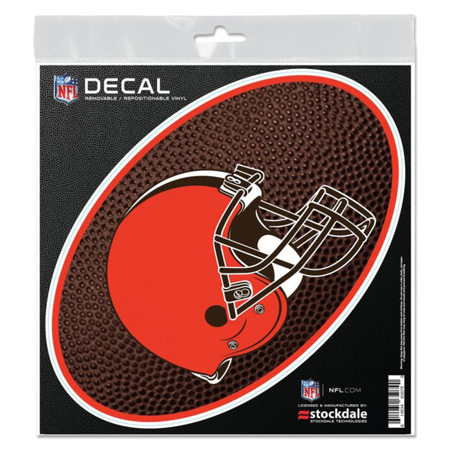 Calcomanía para todas las superficies TEAMBALL de los Cleveland Browns, 6" x 6"