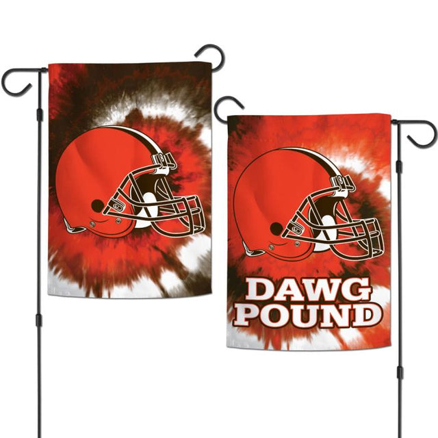 Cleveland Browns Tie Dye Garden Flags 2 sided 12.5" x 18"