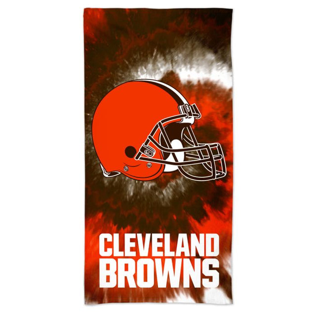 Toalla de playa teñida con efecto tie dye Spectra de los Cleveland Browns, 30" x 60"