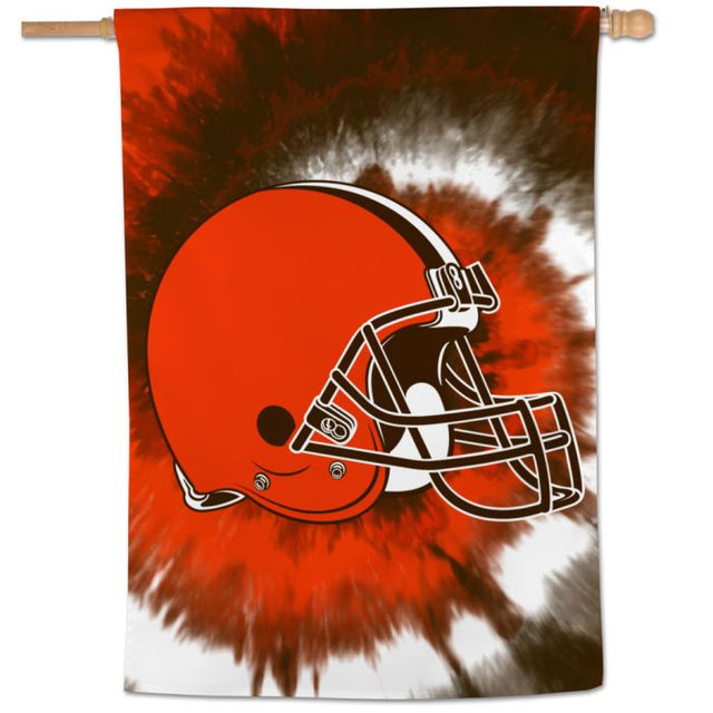 Bandera vertical teñida de los Cleveland Browns de 28" x 40"