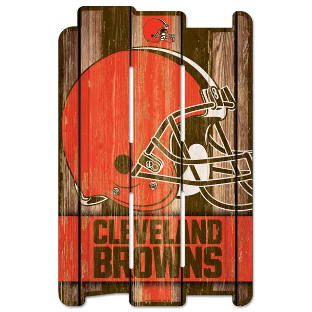 Letrero de madera para cerca de los Cleveland Browns