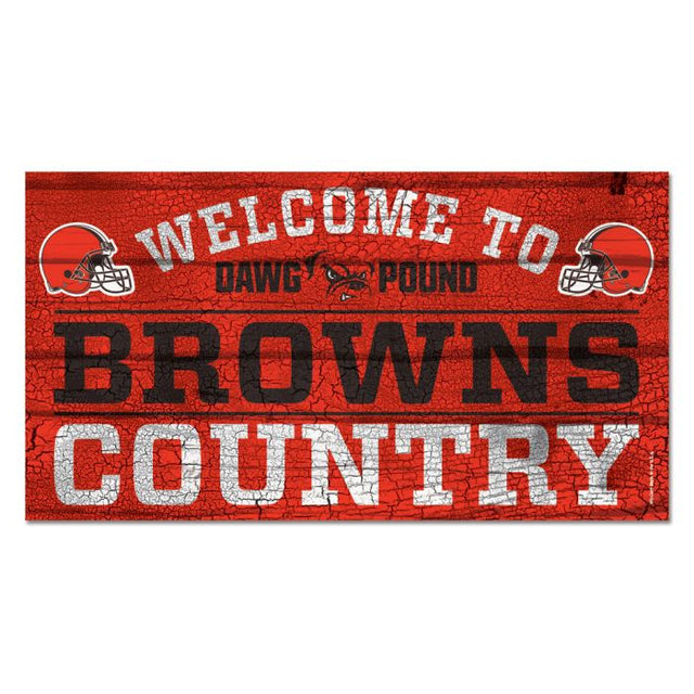 Letrero de madera de los Cleveland Browns, 13" x 24", 1/4" de grosor