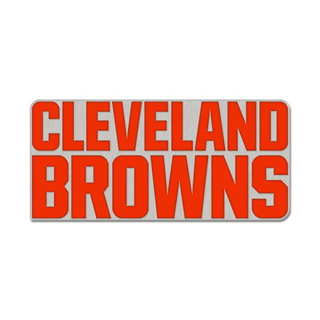 Tarjeta de joyería con pin esmaltado de colección con la marca denominativa de los Cleveland Browns