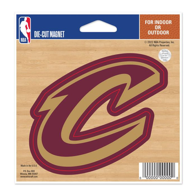 Imán troquelado de los Cleveland Cavaliers de 4,5" x 6"