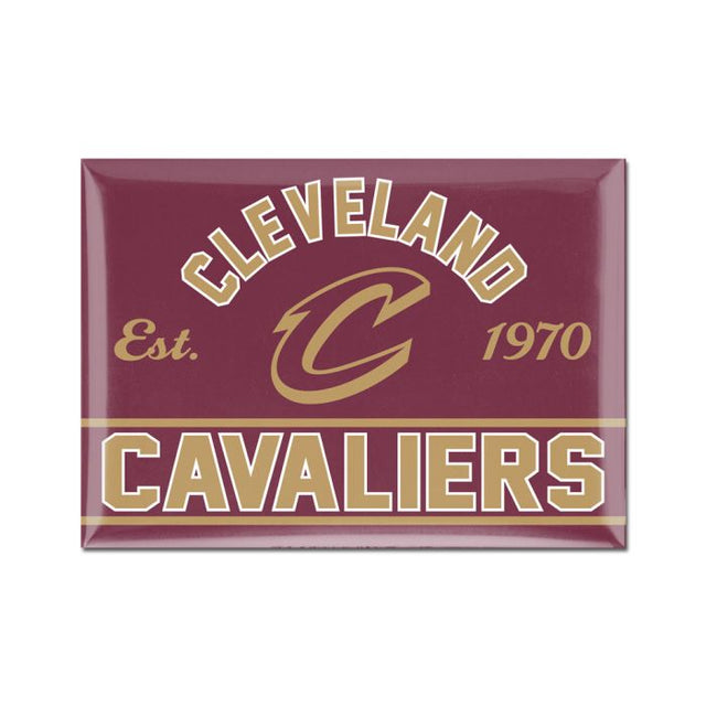 Imán de metal de los Cleveland Cavaliers de 2,5" x 3,5"