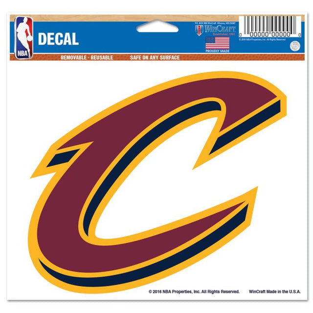 Cleveland Cavaliers Multi-Use Decal -Clear Bckrgd 5" x 6"