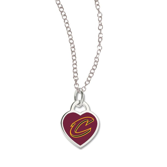 Cleveland Cavaliers Necklace w/3D Heart