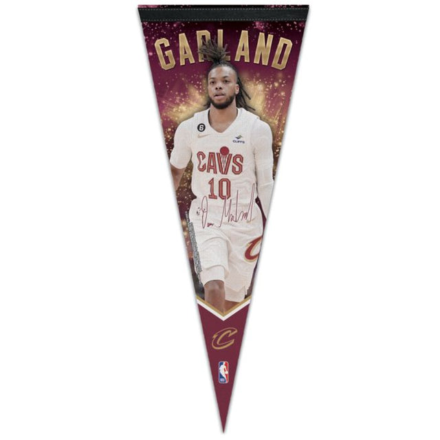 Banderín premium de los Cleveland Cavaliers de 12" x 30" y guirnalda de Darius