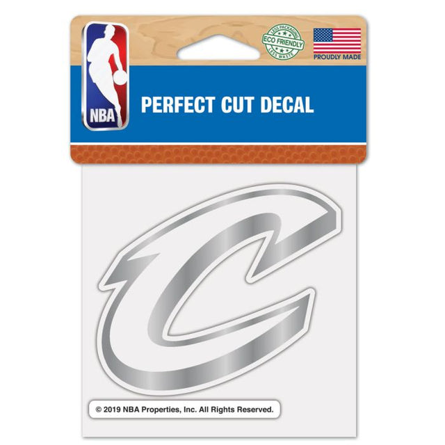 Cleveland Cavaliers Silver Decal Metallic 4" x 4"