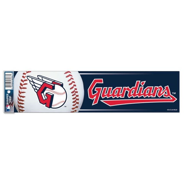 Tira de parachoques de los Cleveland Guardians de 3" x 12"