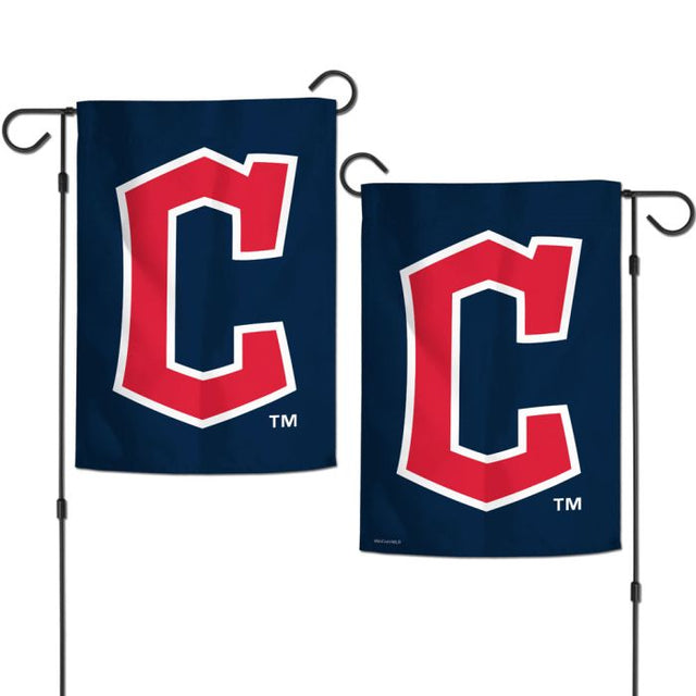 Cleveland Guardians Cap Logo Garden Flags 2 sided 12.5" x 18"