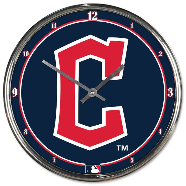 Cleveland Guardians Chrome Clock