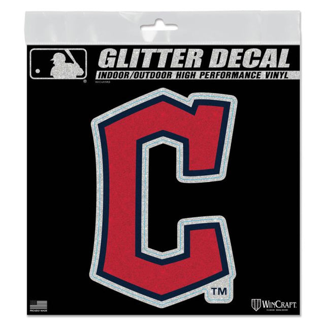 Cleveland Guardians Decal Glitter 6" x 6"