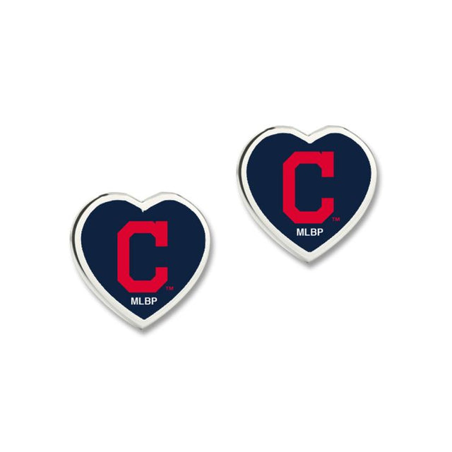 Pendientes de los Cleveland Guardians con corazón en 3D