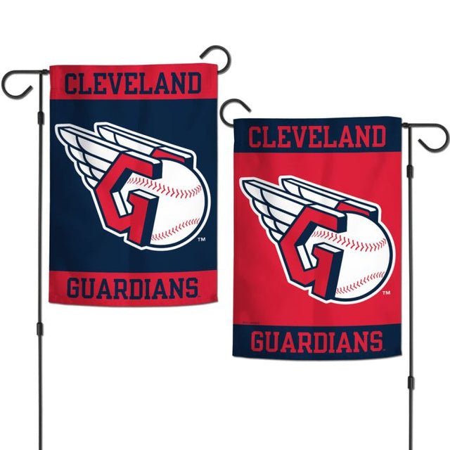 Banderas de jardín de los Cleveland Guardians, de 2 lados, 12,5" x 18"