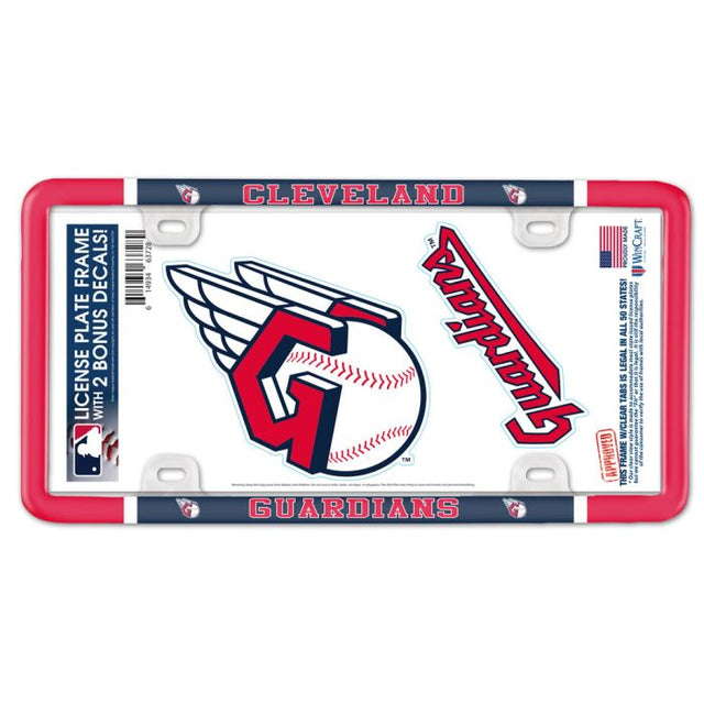 Cleveland Guardians License Plate Thin Frame - Plastic w/Decal