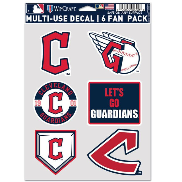 Paquete de 6 ventiladores multiusos de los Cleveland Guardians