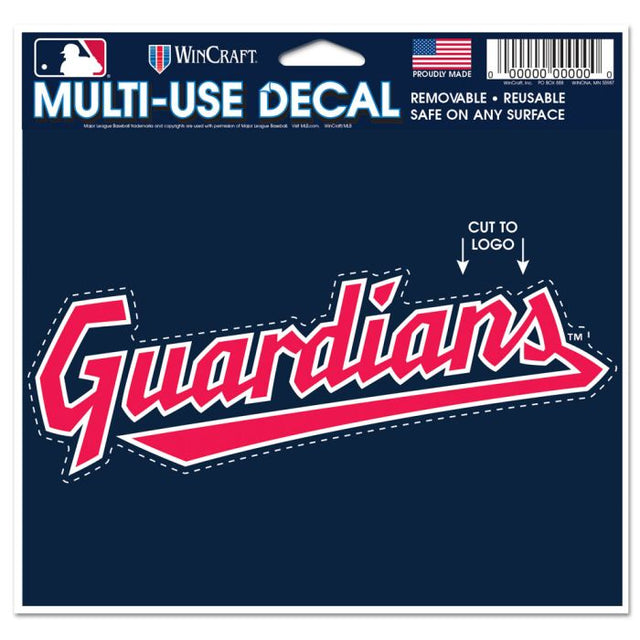 Calcomanía multiusos de los Cleveland Guardians: cortada con el logotipo de 5" x 6"