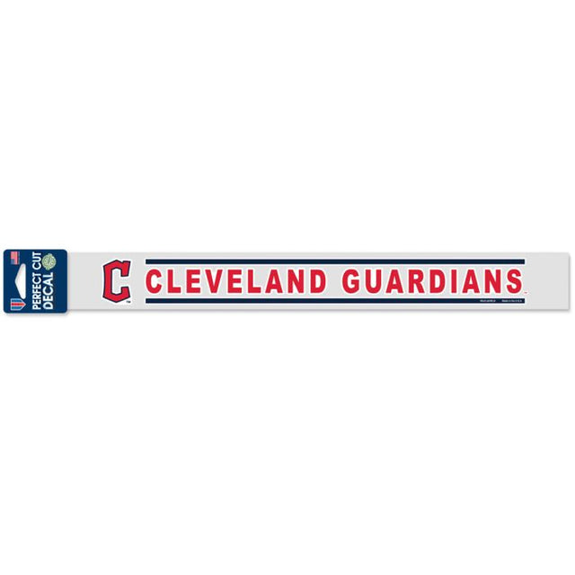 Calcomanías de corte perfecto de los Cleveland Guardians de 2" x 17"