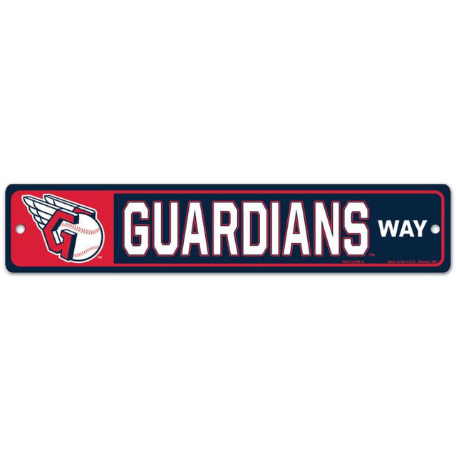 Letrero de calle o zona de los Cleveland Guardians de 3,75" x 19"