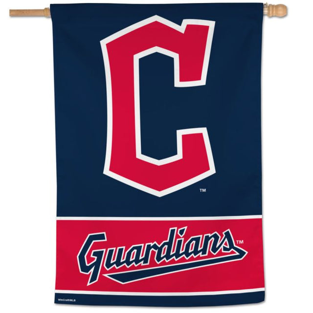 Bandera vertical de los Cleveland Guardians de 28" x 40"