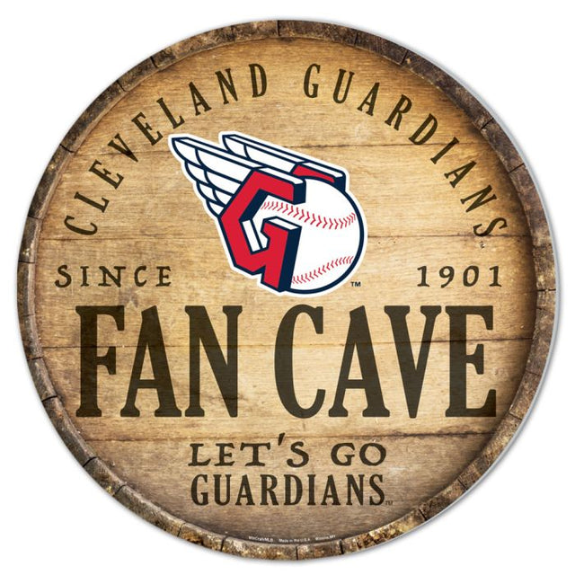 Cleveland Guardians Wood Sign 14" RND