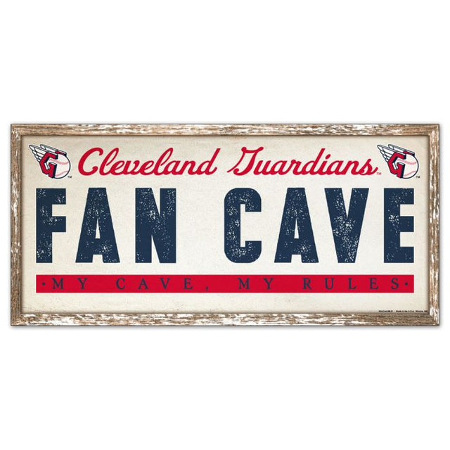 Cleveland Guardians Wood Sign 8" x 17"