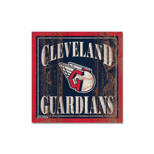 Cleveland Guardians Wooden Magnet 3" X 3"