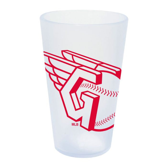 Vaso de pinta de silicona de 16 oz con forma de icicle de los Cleveland Guardians