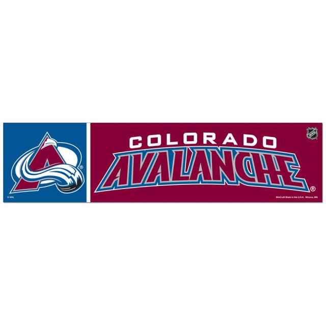 Colorado Avalanche Bumper Strip 3" x 12"