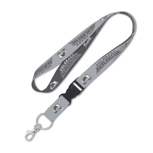 Colorado Avalanche CHARCOAL Lanyard w/detachable buckle 1"