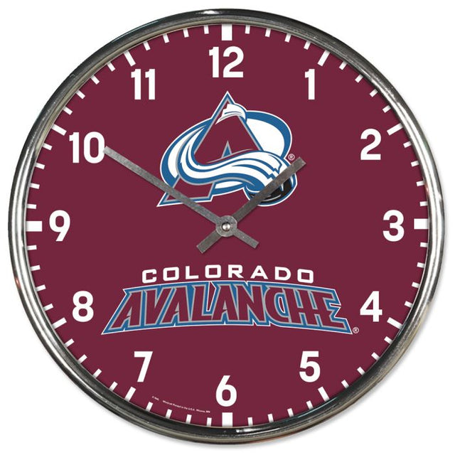 Colorado Avalanche Chrome Clock