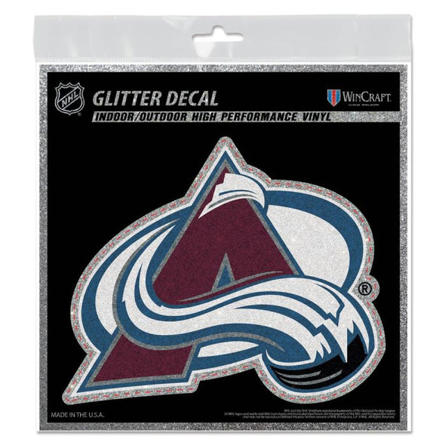 Colorado Avalanche Decal Glitter 6" x 6"