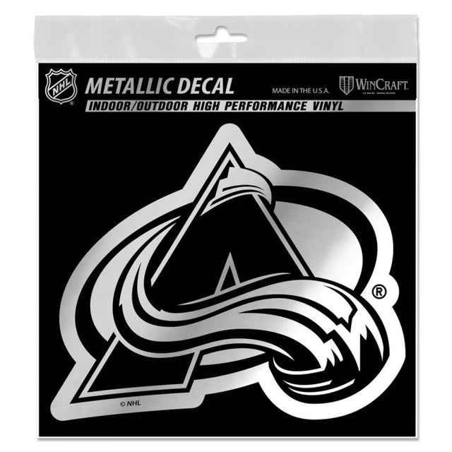 Colorado Avalanche Decal Metallic 6" x 6"