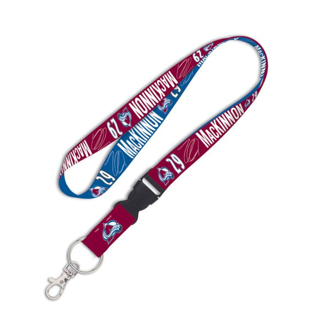 Colorado Avalanche Lanyard w/detachable buckle 1" Nathan MacKinnon