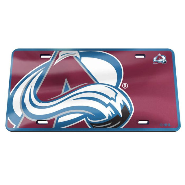 Colorado Avalanche MEGA Specialty Acrylic License Plate