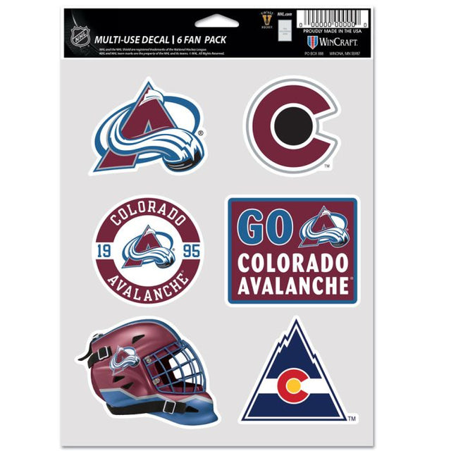 Colorado Avalanche Multi Use 6 Fan Pack